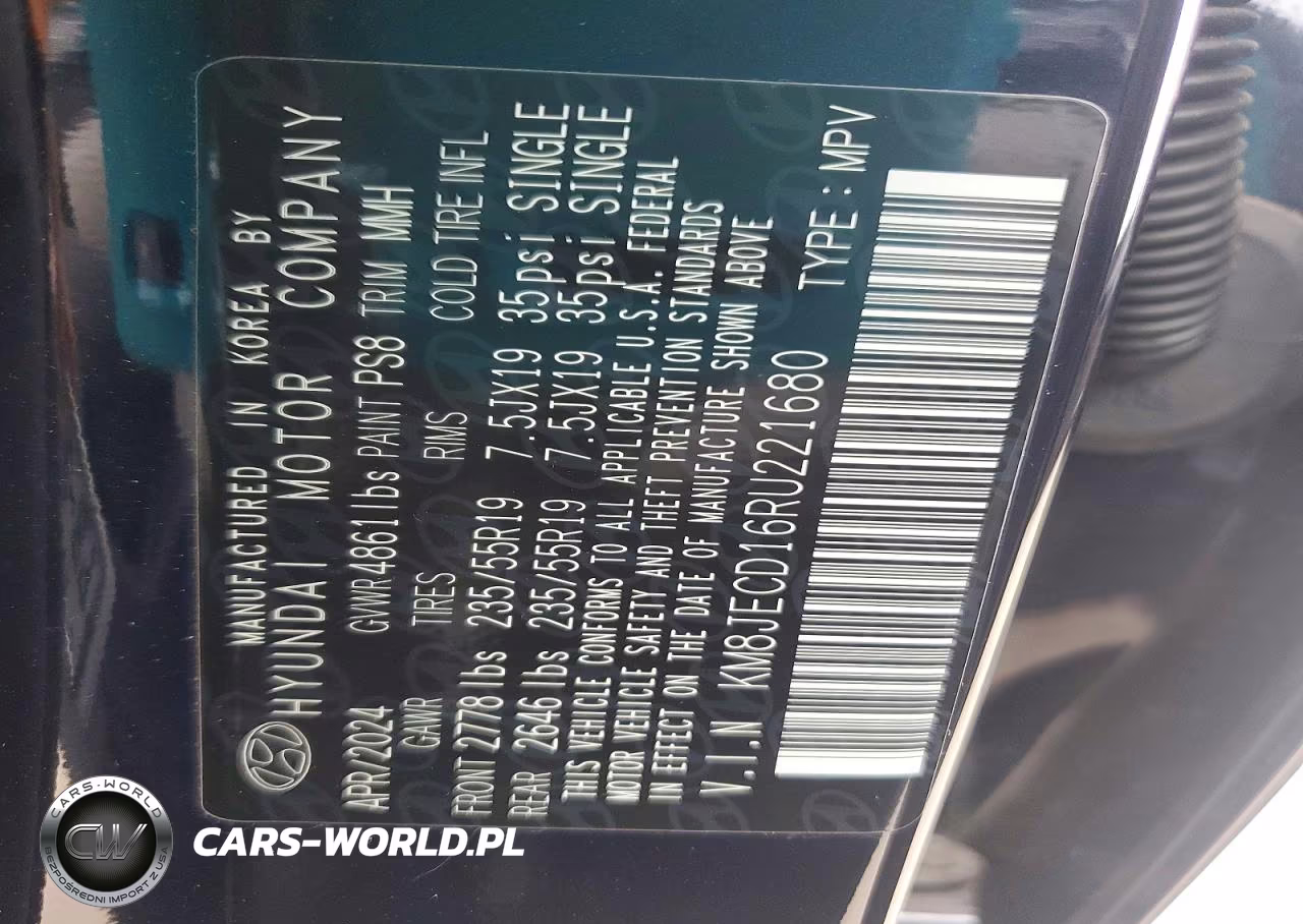 2024 Hyundai Tucson Limited VIN:KM8JECD16RU221680 - 13