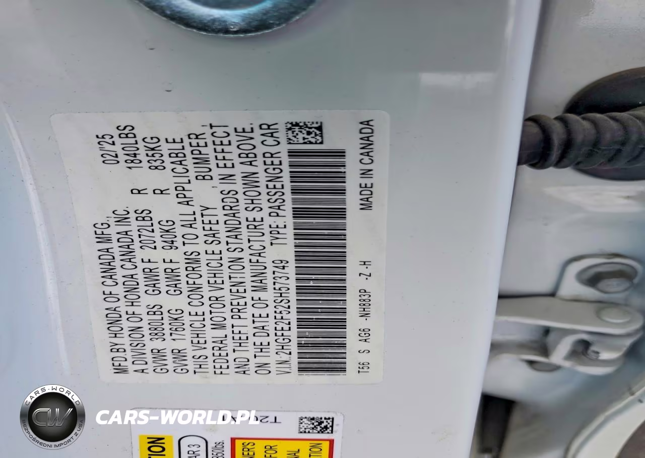 2025 Honda Civic Sport VIN:2HGFE2F52SH573749 - 13
