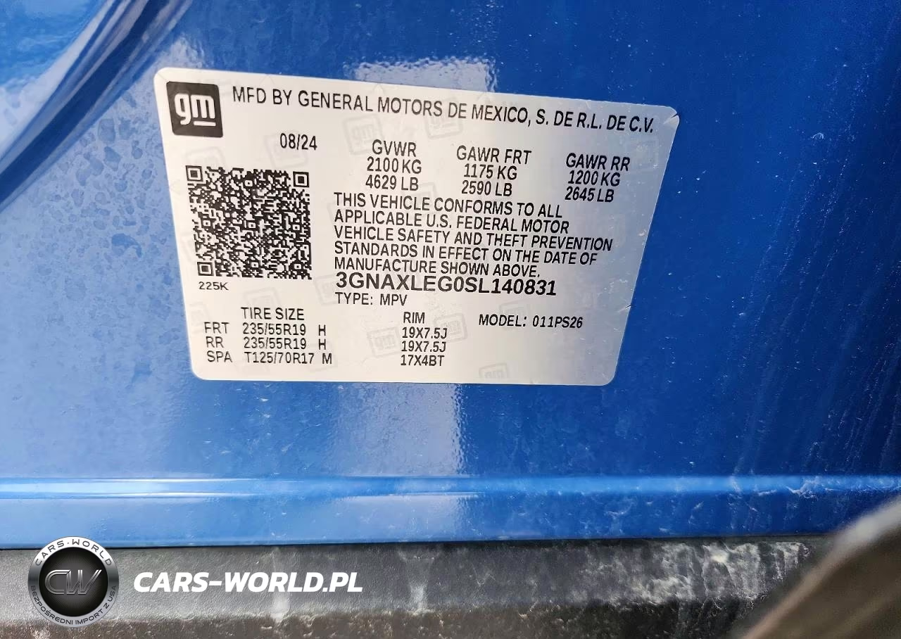 2025 Chevrolet Equinox Fwd Rs VIN:3GNAXLEG0SL140831 - 13