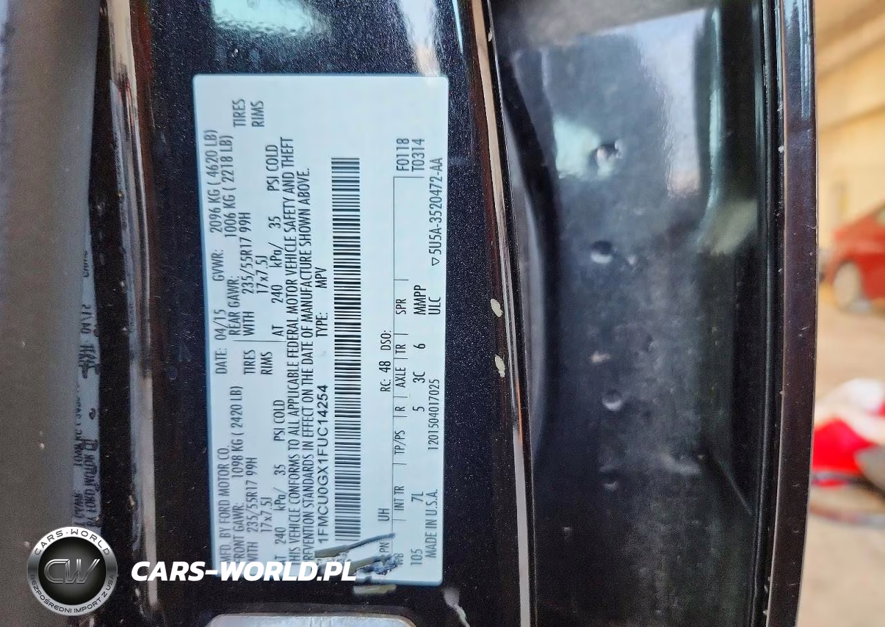 2015 Ford Escape Se VIN:1FMCU0GX1FUC14254 - 12