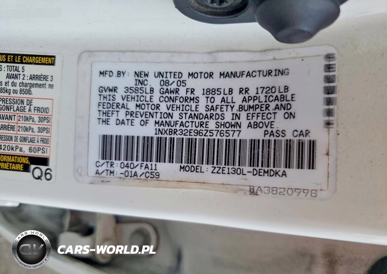 2006 Toyota Corolla Ce VIN:1NXBR32E96Z576577 - 13