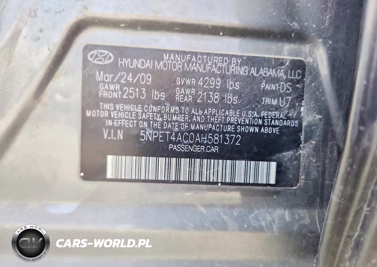 2010 Hyundai Sonata Gls VIN:5NPET4AC0AH581372 - 12