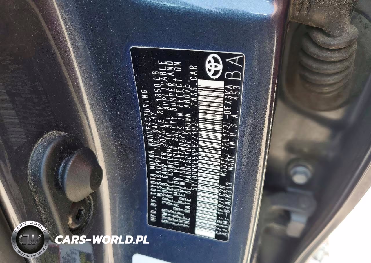 2017 Toyota Corolla Se VIN:5YFBURHE5HP677192 - 12