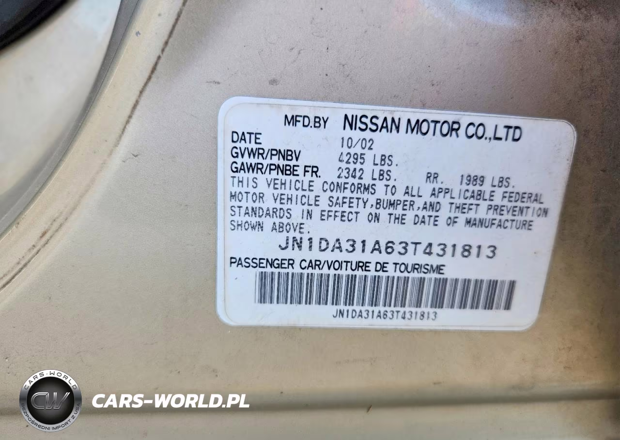 2003 Nissan Maxima Gxe VIN:JN1DA31A63T431813 - 12