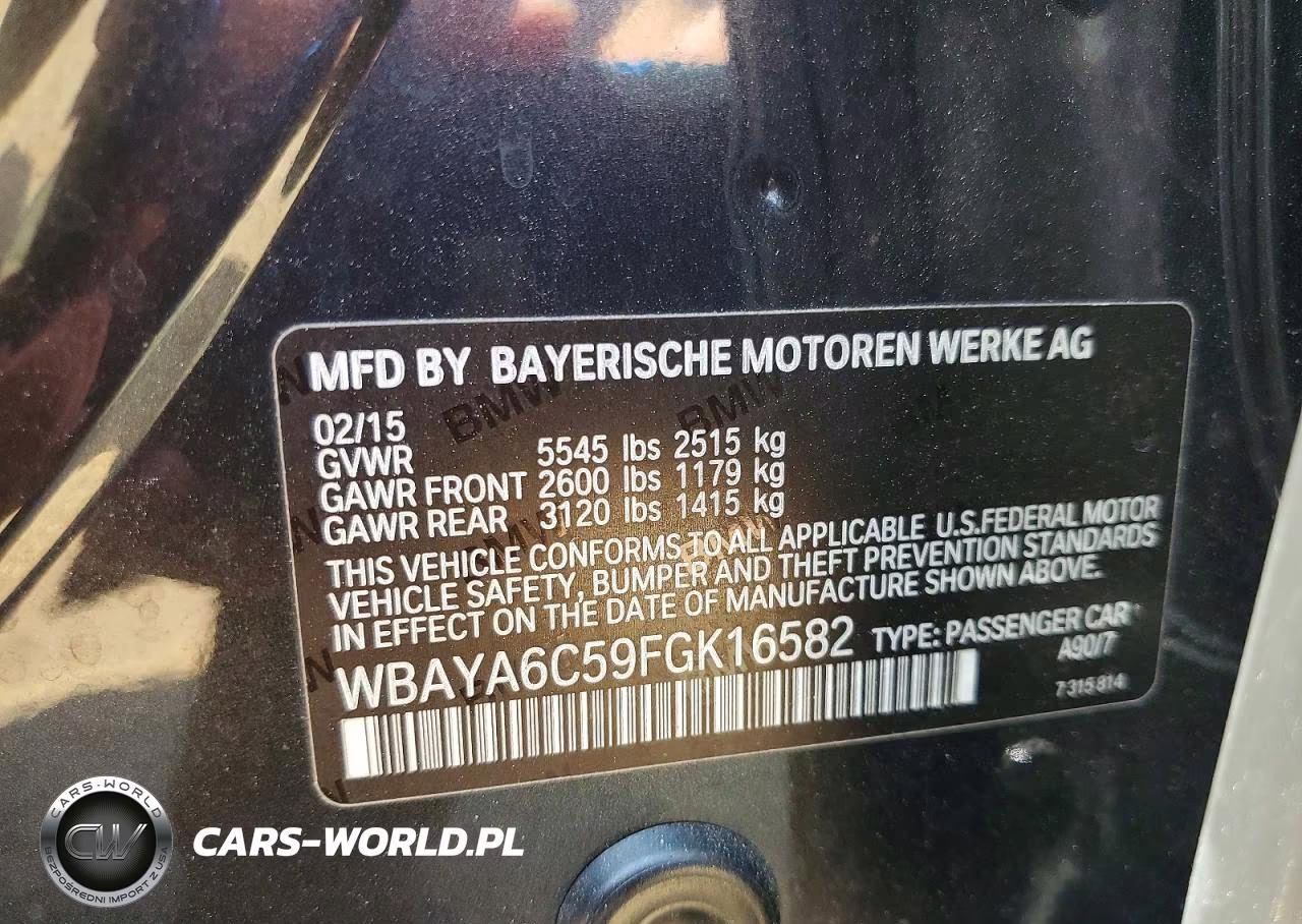 2015 BMW 740 I VIN:WBAYA6C59FGK16582 - 12