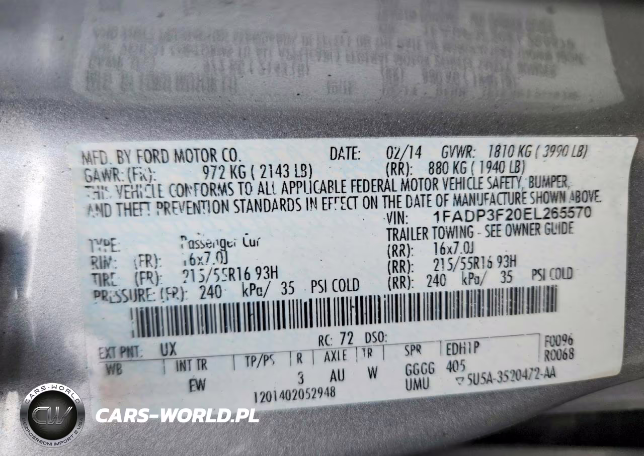 2014 Ford Focus Se VIN:1FADP3F20EL265570 - 12