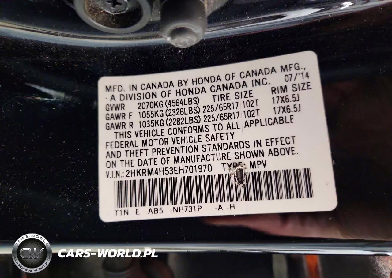 2014 Honda Cr-V Ex VIN:2HKRM4H53EH701970 - 13
