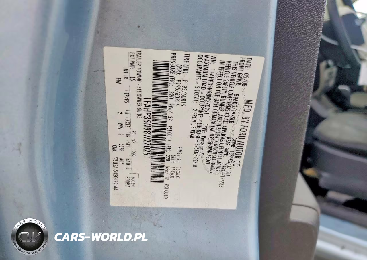 2008 Ford Focus Se VIN:1FAHP35N98W270251 - 12