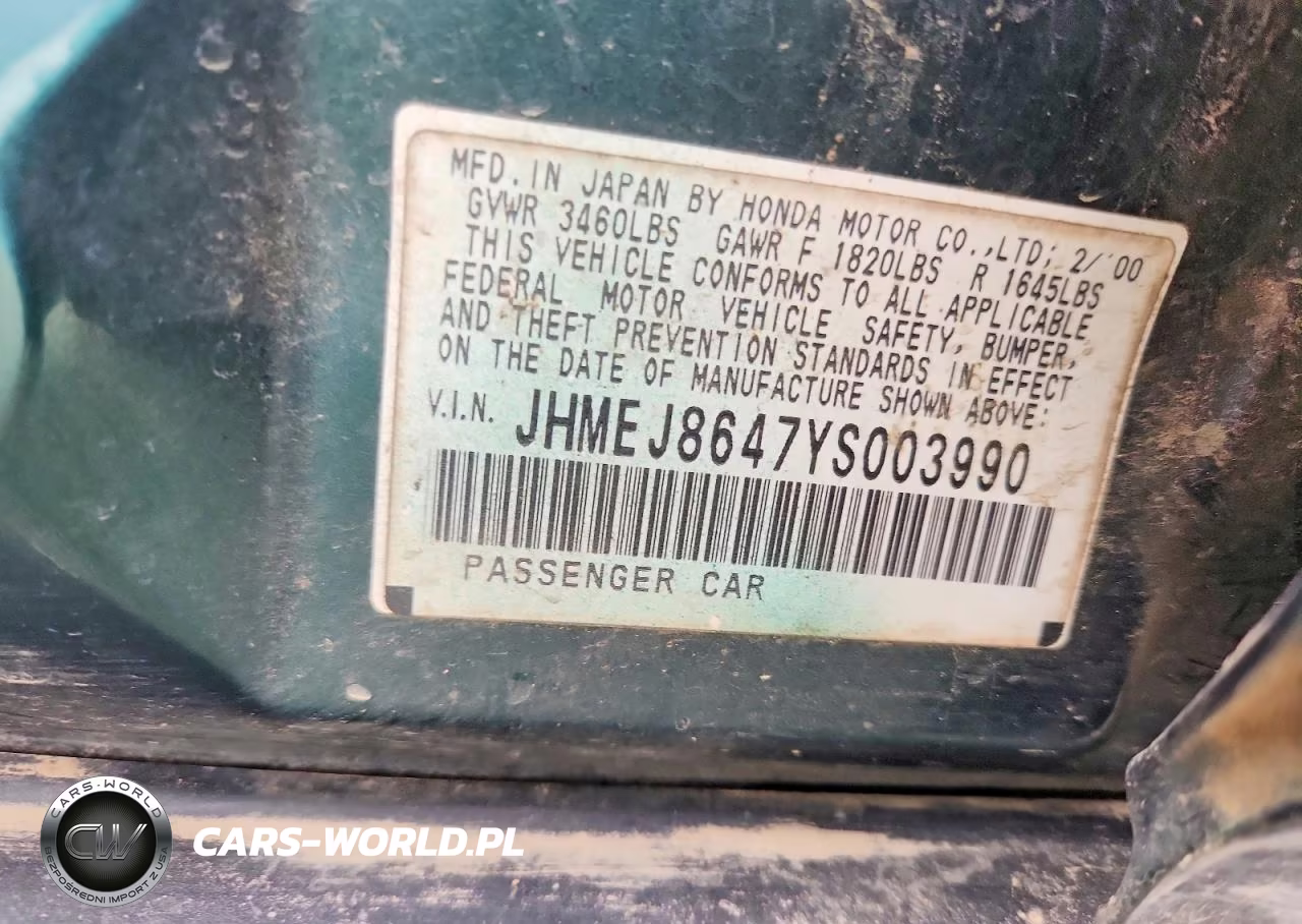 2000 Honda Civic Ex VIN:JHMEJ8647YS003990 - 13
