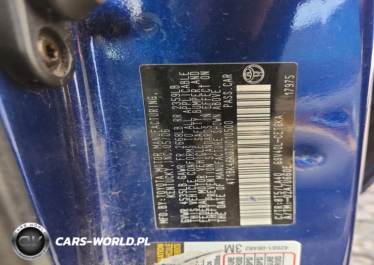 2007 Toyota Camry Xle V6 VIN:4T1BK46K07U010500 - 12