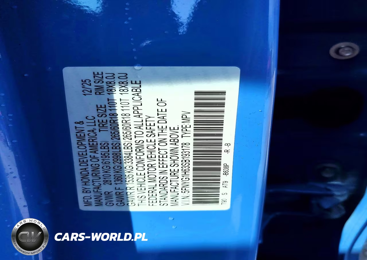 2025 Honda Pilot Trailsport VIN:5FNYG1H63SB193178 - 13