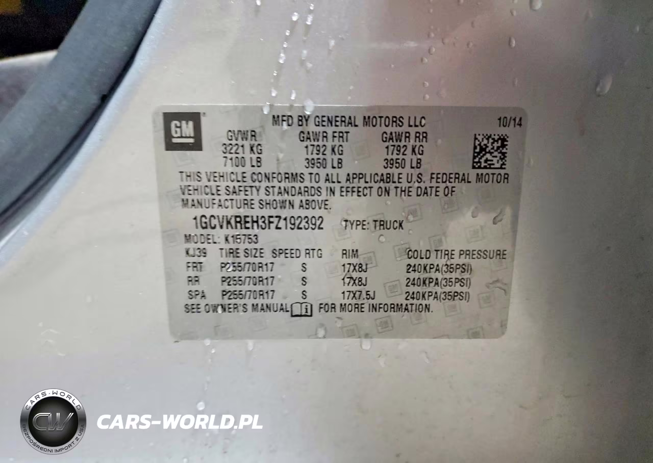 2015 Chevrolet Silverado K1500 Lt VIN:1GCVKREH3FZ192392 - 12