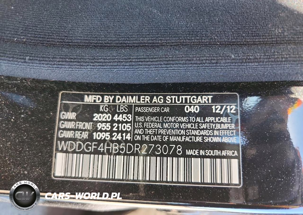 2013 Mercedes-Benz C 250 VIN:WDDGF4HB5DR273078 - 12