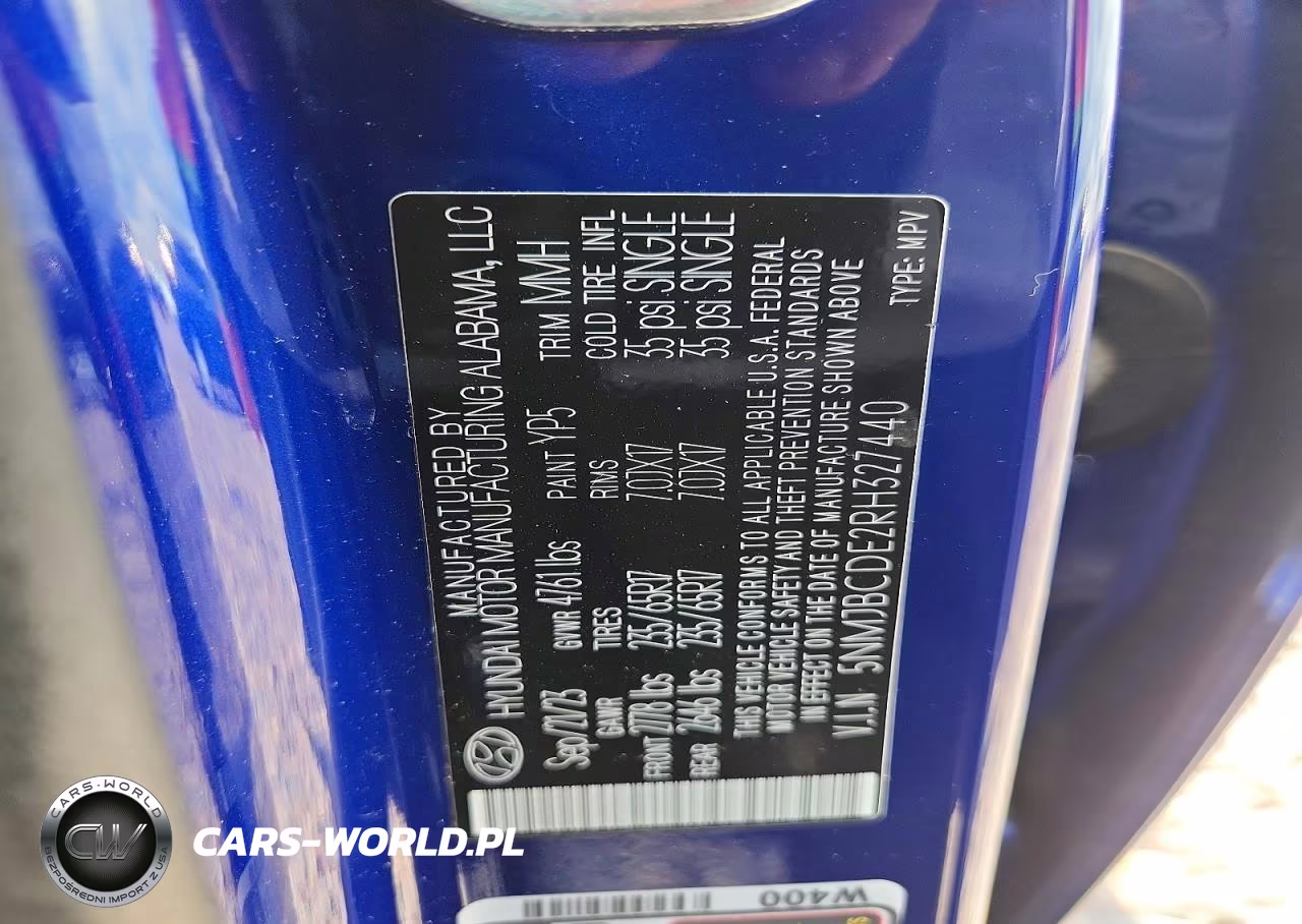 2024 Hyundai Tucson Sel VIN:5NMJBCDE2RH327440 - 12