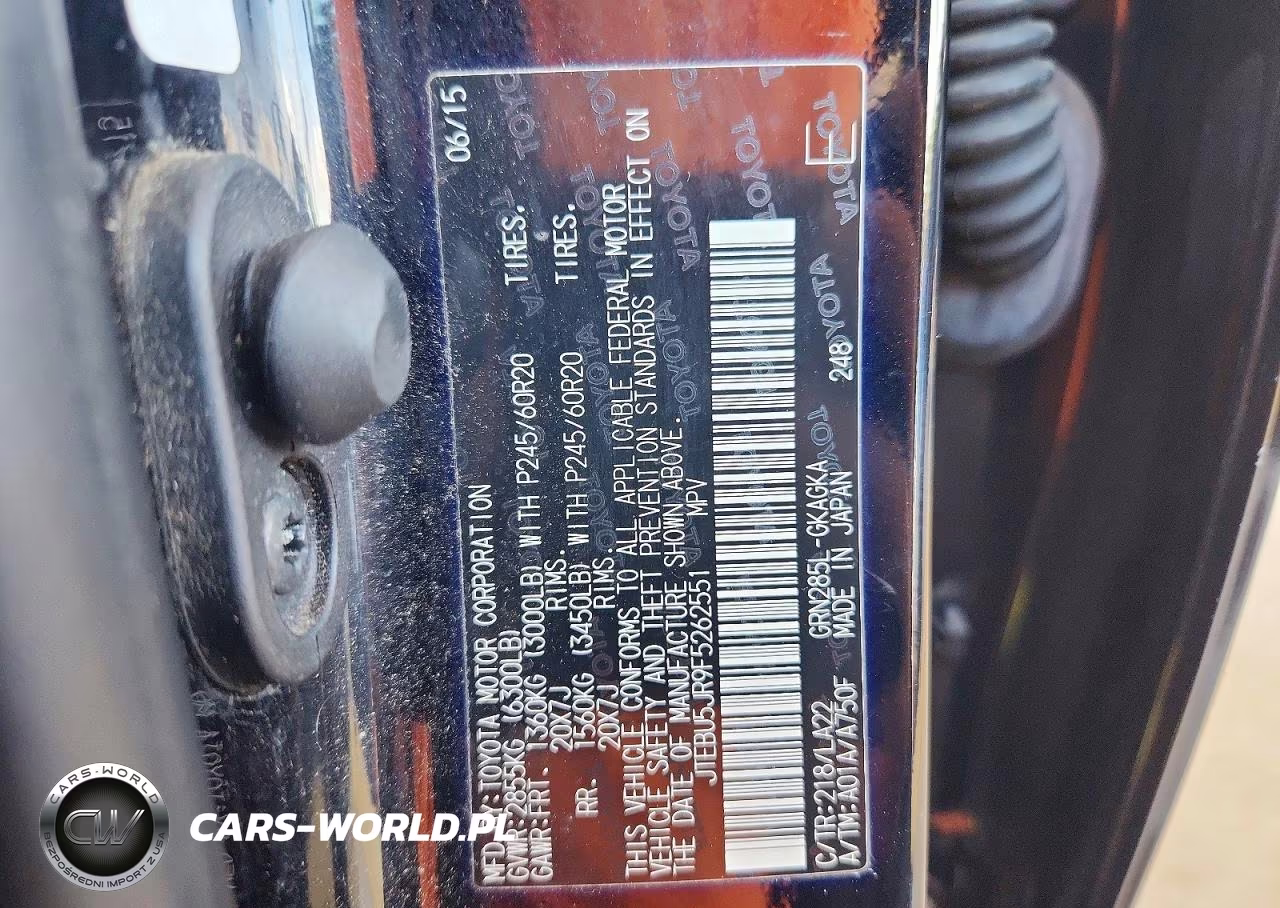 2015 Toyota 4Runner Limited VIN:JTEBU5JR9F5262551 - 13