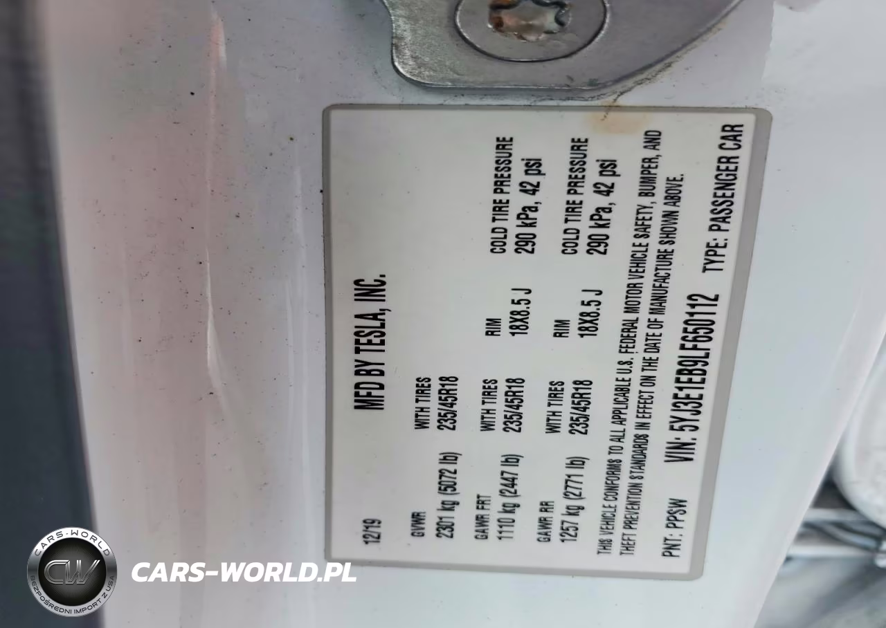 2020 Tesla Model 3 VIN:5YJ3E1EB9LF650112 - 12