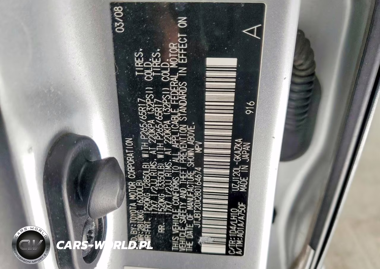 2008 Lexus Gx 470 VIN:JTJBT20X280164674 - 13