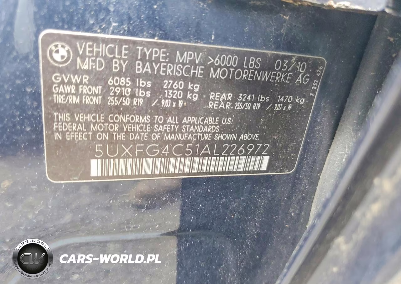 2010 BMW X6 xDrive35I VIN:5UXFG4C51AL226972 - 12