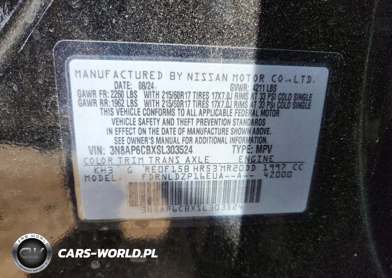 2025 Nissan Kicks Sv VIN:3N8AP6CBXSL303524 - 13