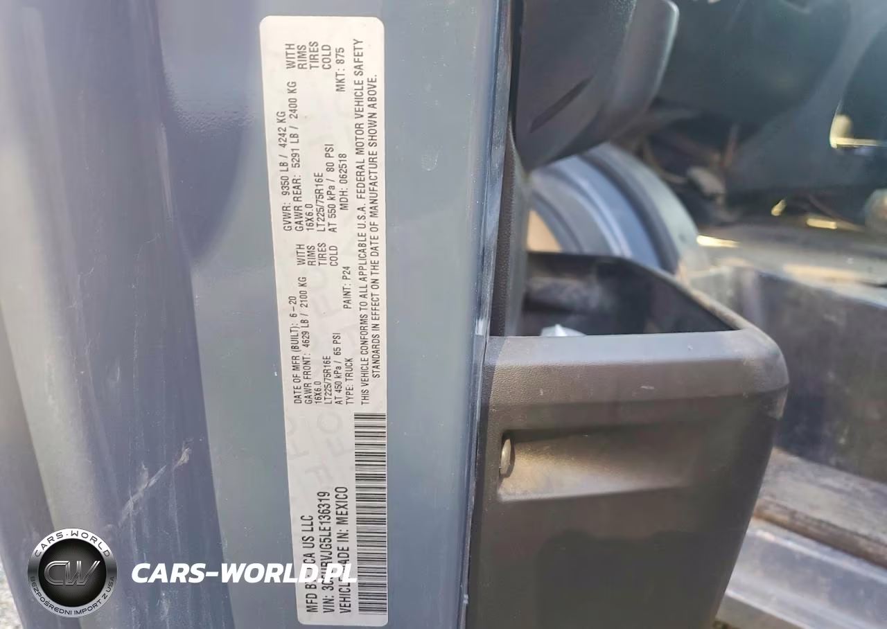 2020 Ram Promaster 3500 Delivery Van VIN:3C6URVJG5LE136319 - 13