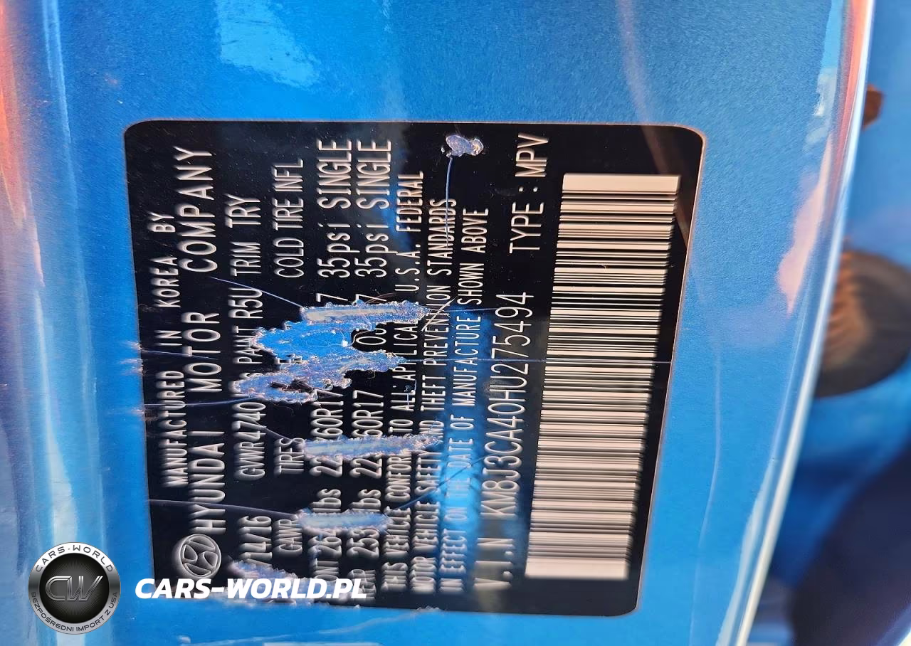 2017 Hyundai Tucson Se VIN:KM8J3CA40HU275494 - 13