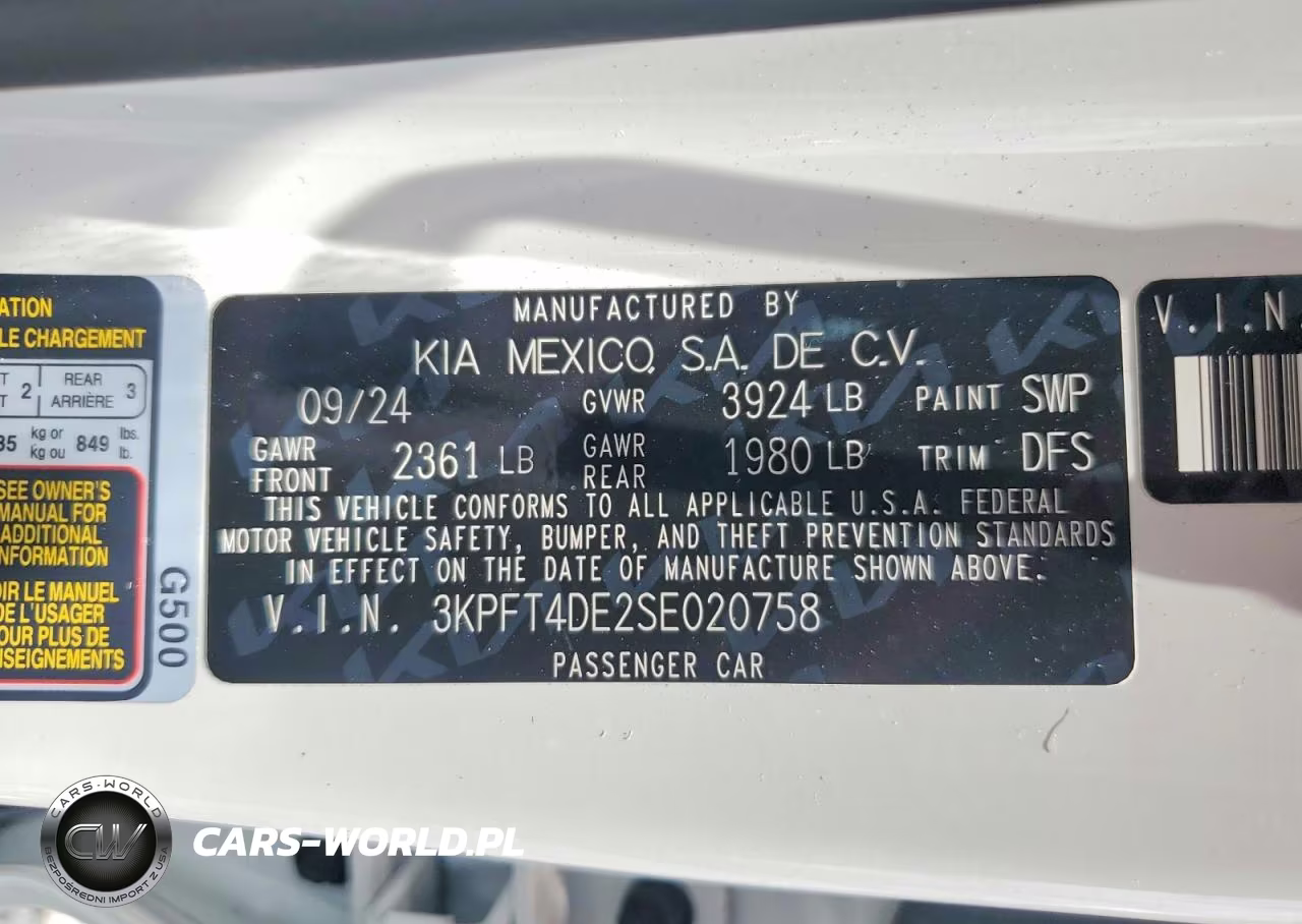 2025 Kia K4 Lxs VIN:3KPFT4DE2SE020758 - 13