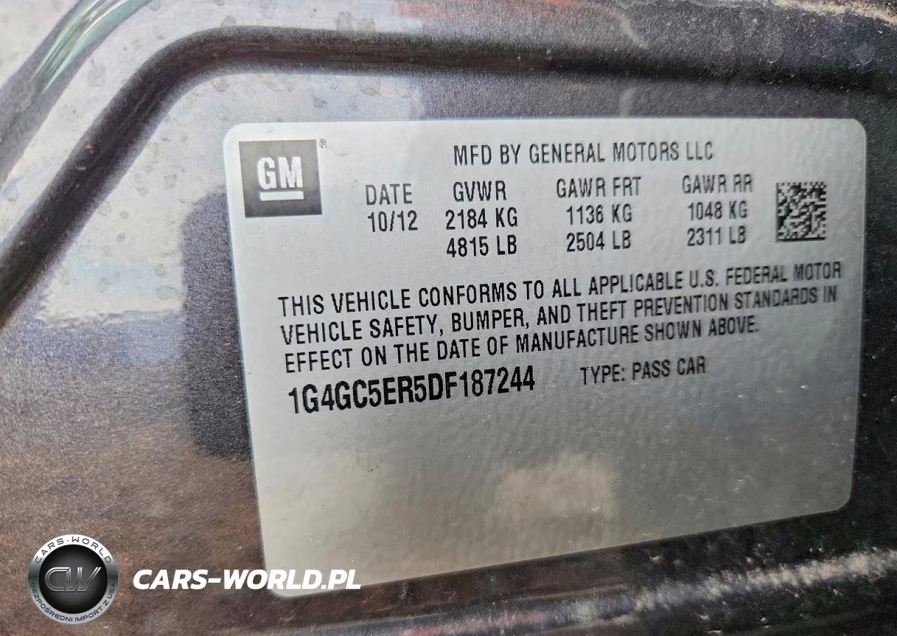 2013 Buick Lacrosse VIN:1G4GC5ER5DF187244 - 12