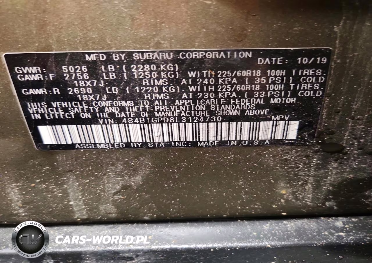 2020 Subaru Outback Touring Ldl VIN:4S4BTGPD8L3124730 - 13