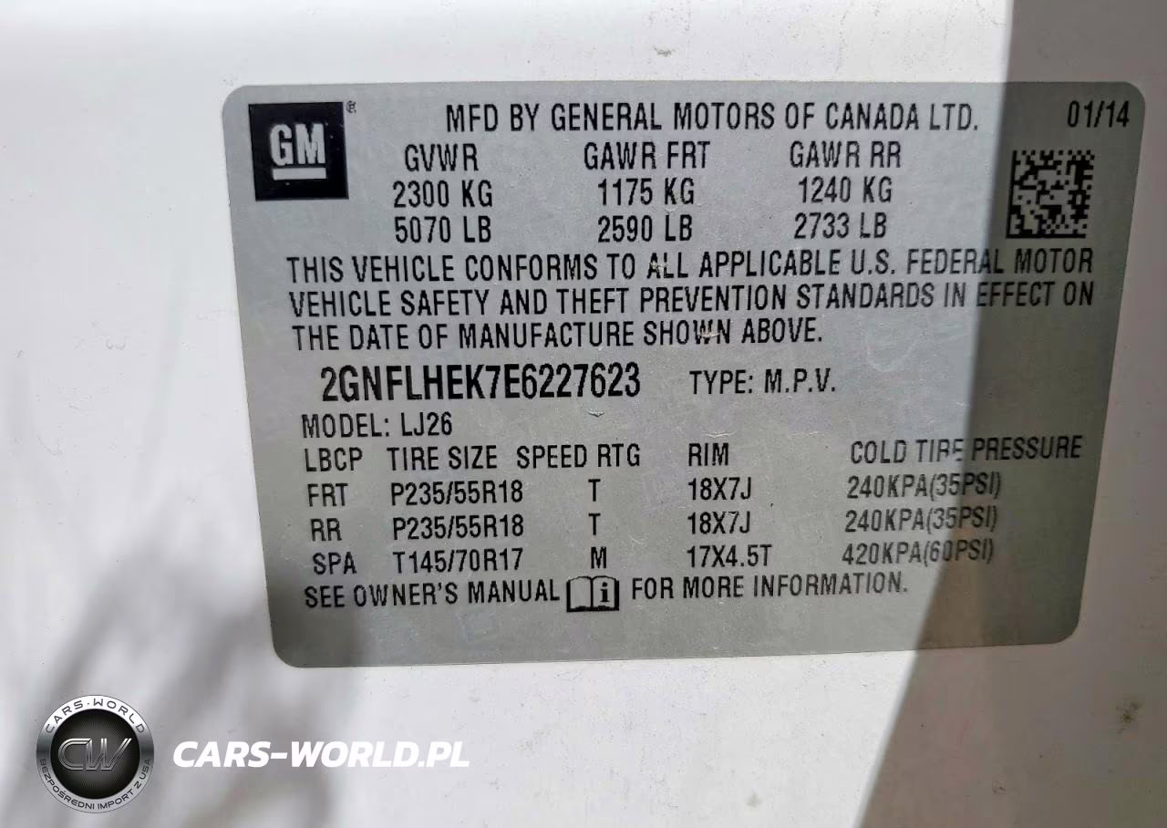2014 Chevrolet Equinox Ltz VIN:2GNFLHEK7E6227623 - 14