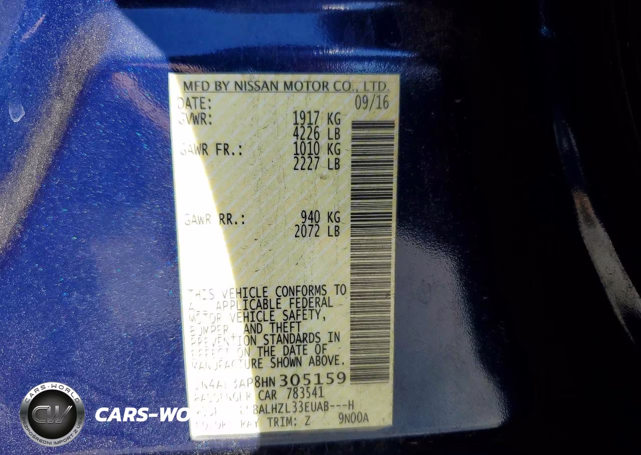 2017 Nissan Altima 2.5 Sr VIN:1N4AL3AP8HN305159 - 12