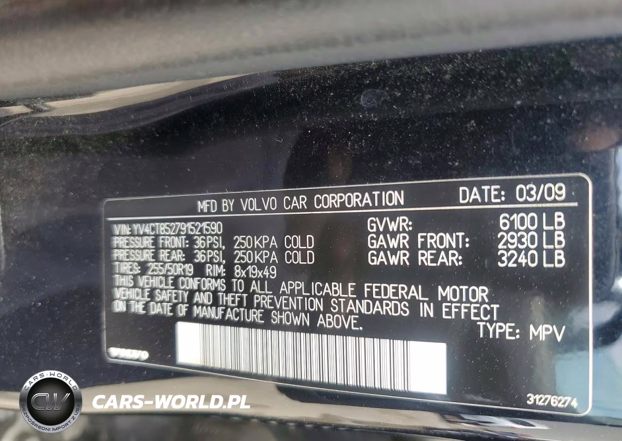 2009 Volvo Xc90 VIN:YV4CT852791521590 - 13