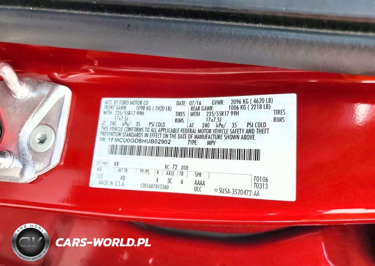 2017 Ford Escape Se VIN:1FMCU0GD8HUB02902 - 14