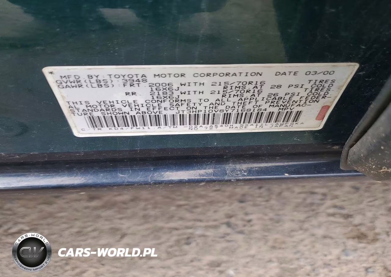 2000 Toyota Rav4 Base VIN:JT3HP10V8Y7168184 - 14