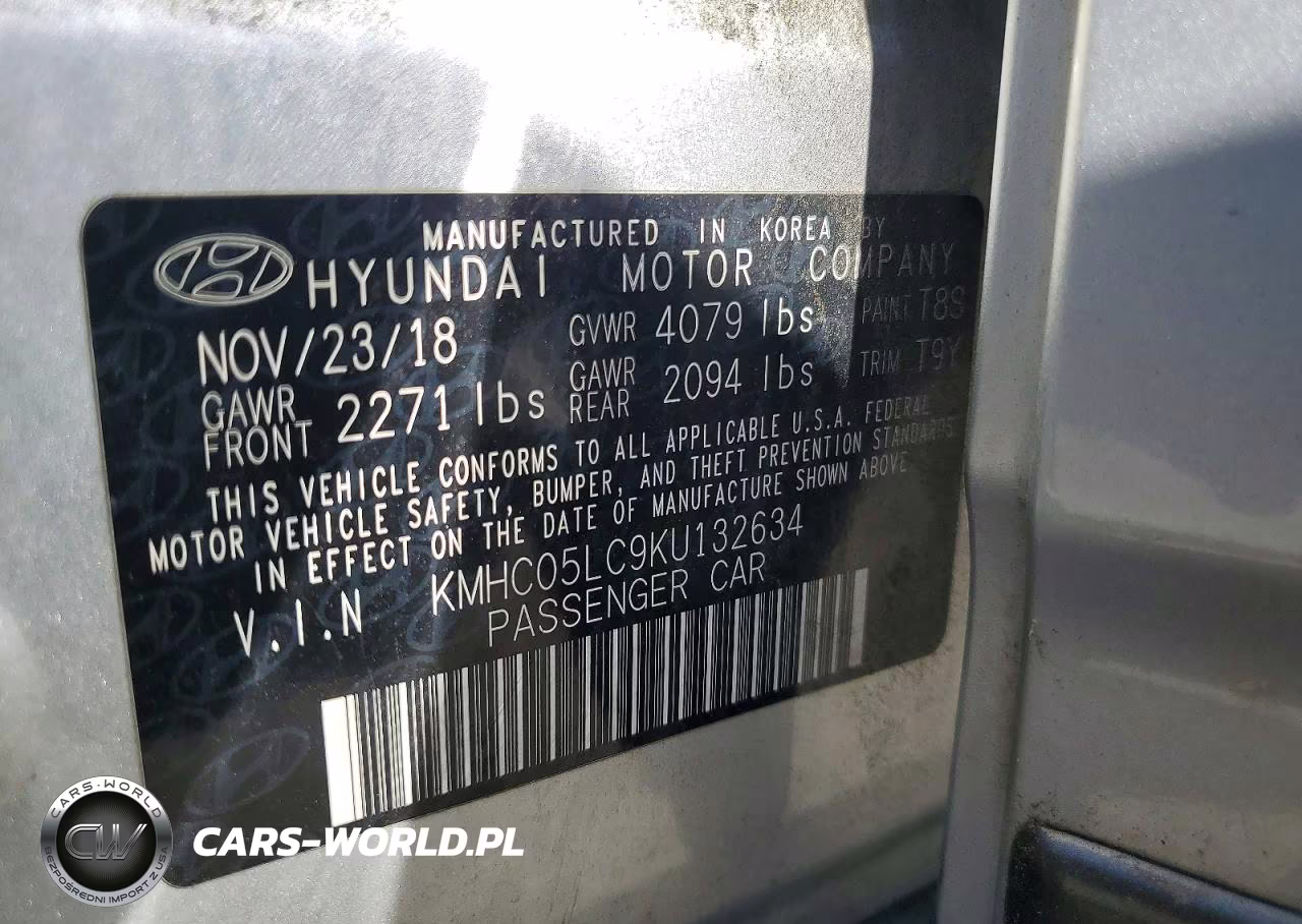 2019 Hyundai Ioniq Limited VIN:KMHC05LC9KU132634 - 12