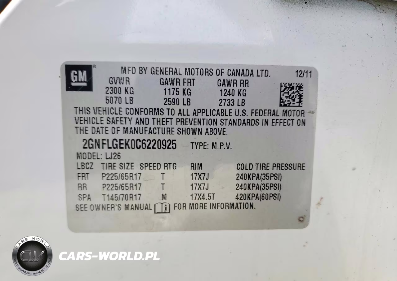 2012 Chevrolet Equinox Ltz VIN:2GNFLGEK0C6220925 - 13