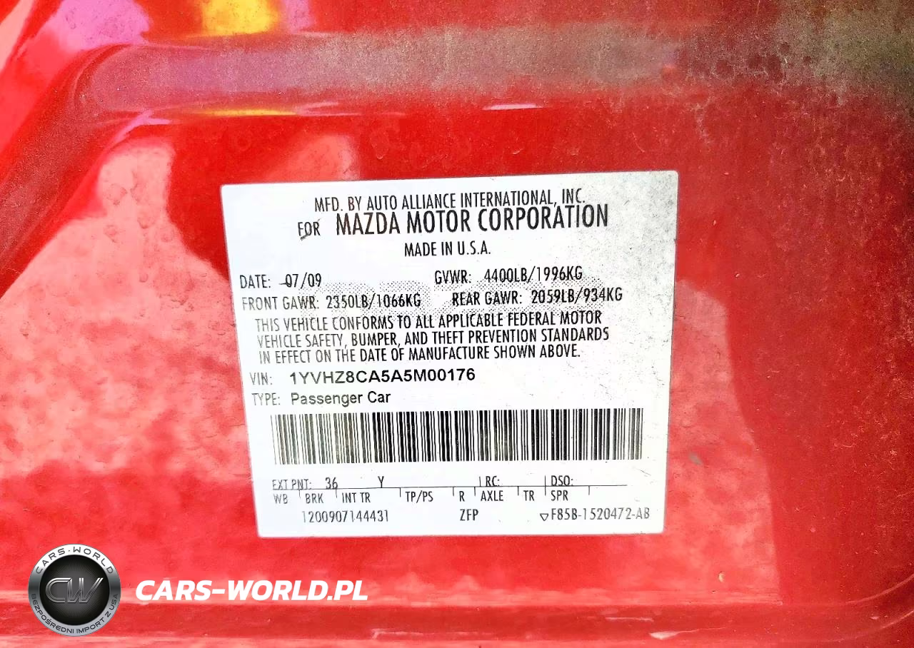 2010 Mazda Other VIN:1YVHZ8CA5A5M00176 - 12