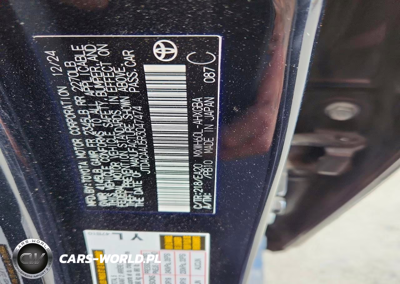 2024 Toyota Prius Xle VIN:JTDACAAU5R3047474 - 12