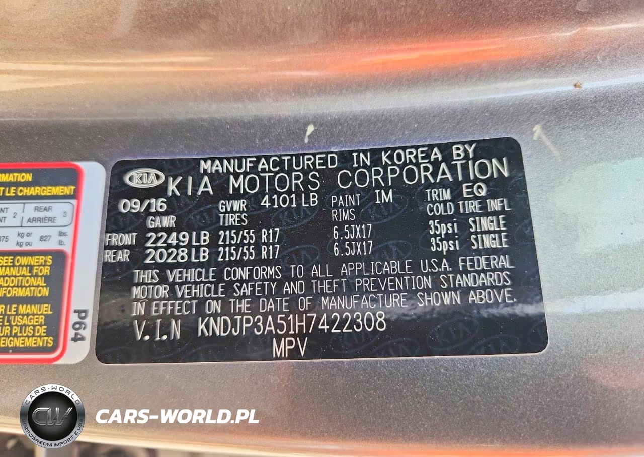 2017 Kia Soul + VIN:KNDJP3A51H7422308 - 12