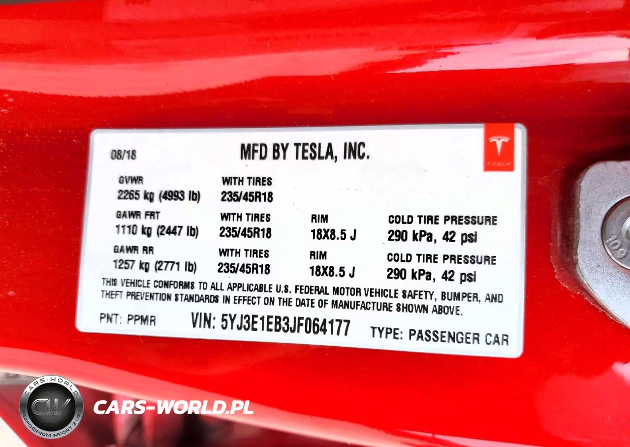 2018 Tesla Model 3 VIN:5YJ3E1EB3JF064177 - 12