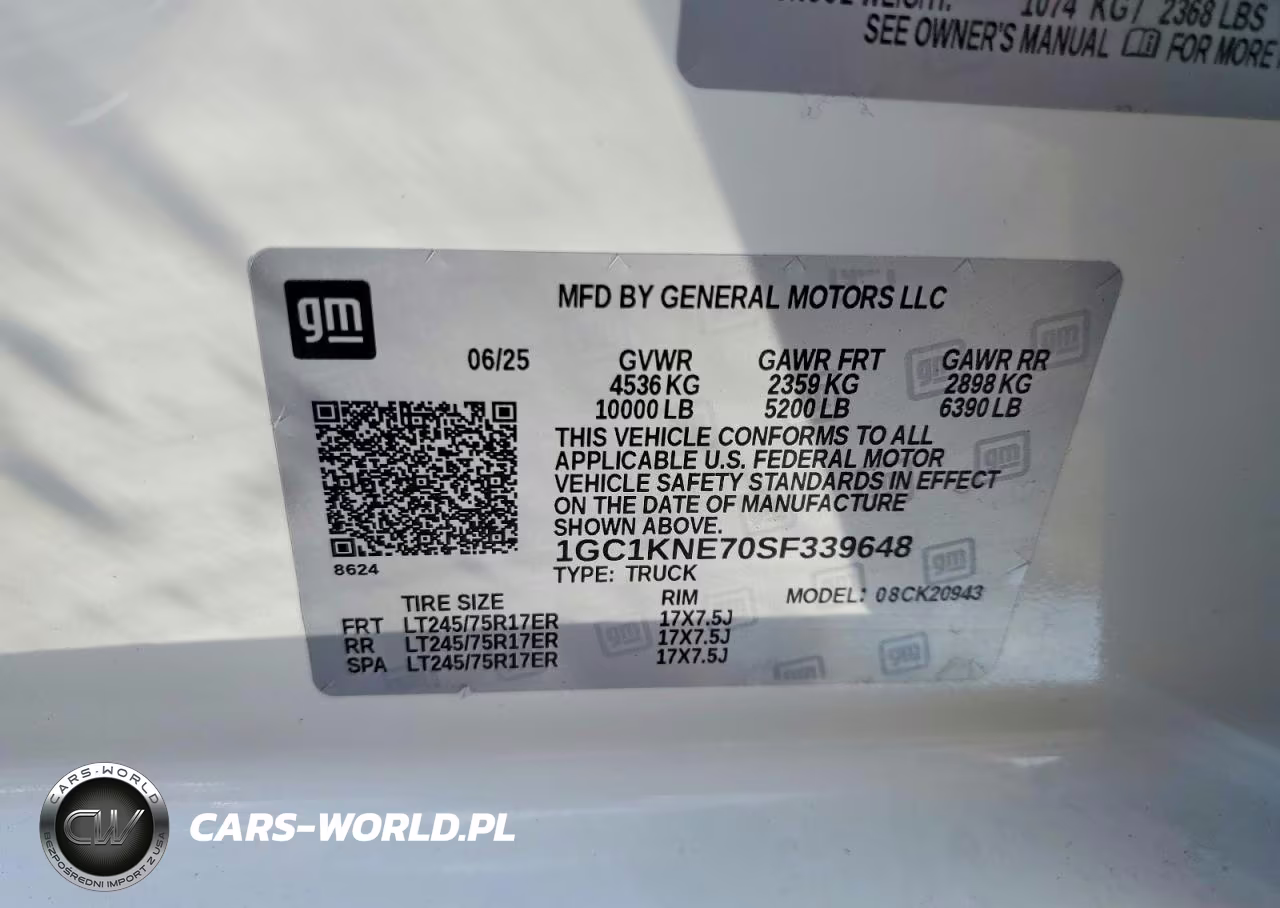 2025 Chevrolet Silverado K2500 Heavy Duty Lt VIN:1GC1KNE70SF339648 - 12