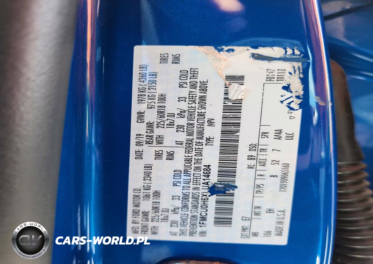 2020 Ford Escape Sel VIN:1FMCU0H6XLUA14684 - 12