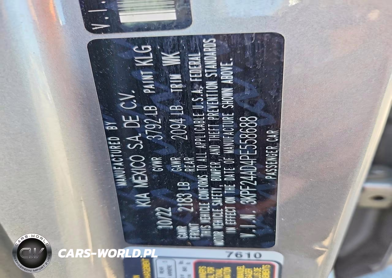 2023 Kia Forte Lxs VIN:3KPF24AD4PE558688 - 13