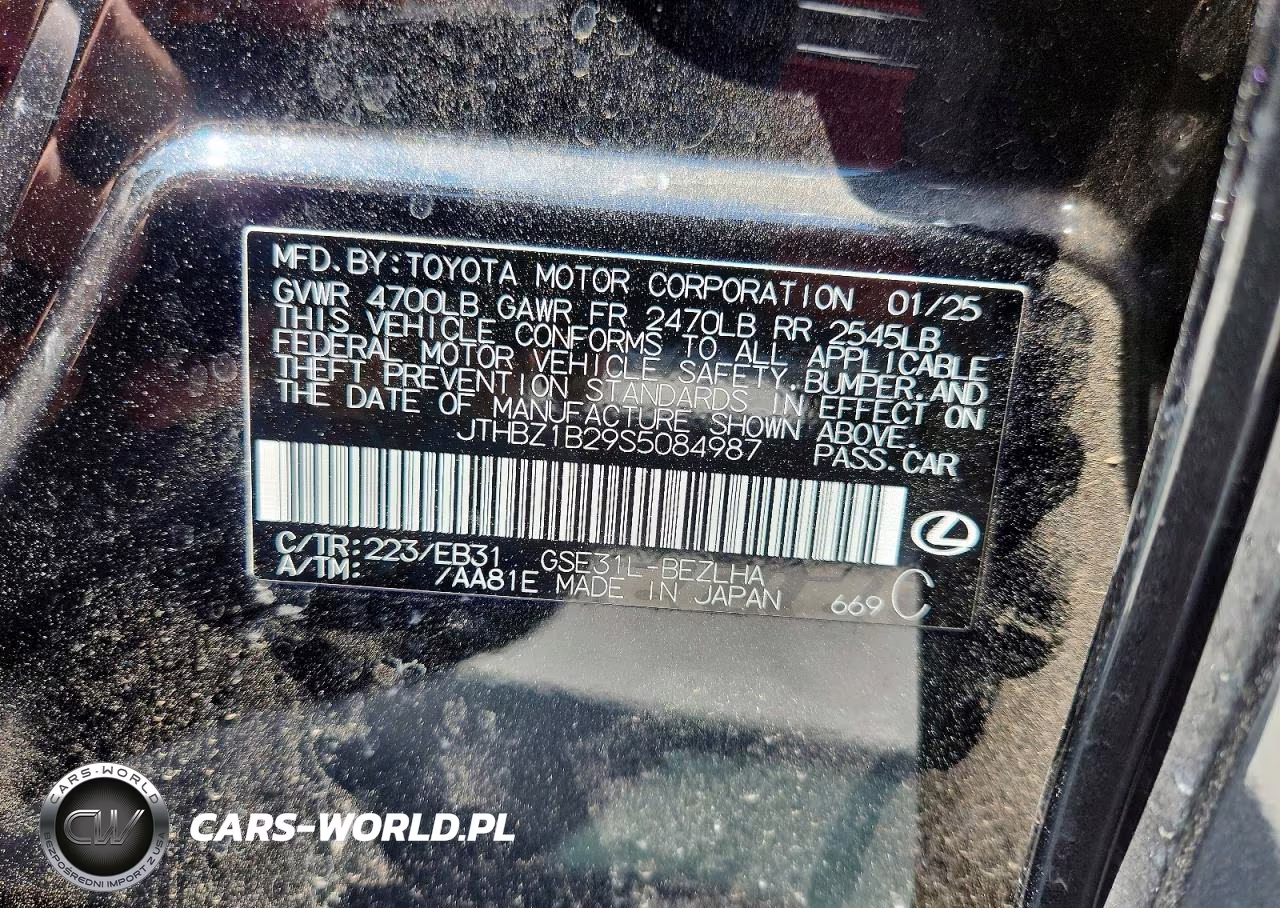 2025 Lexus Is 350 F Sport Design VIN:JTHBZ1B29S5084987 - 13