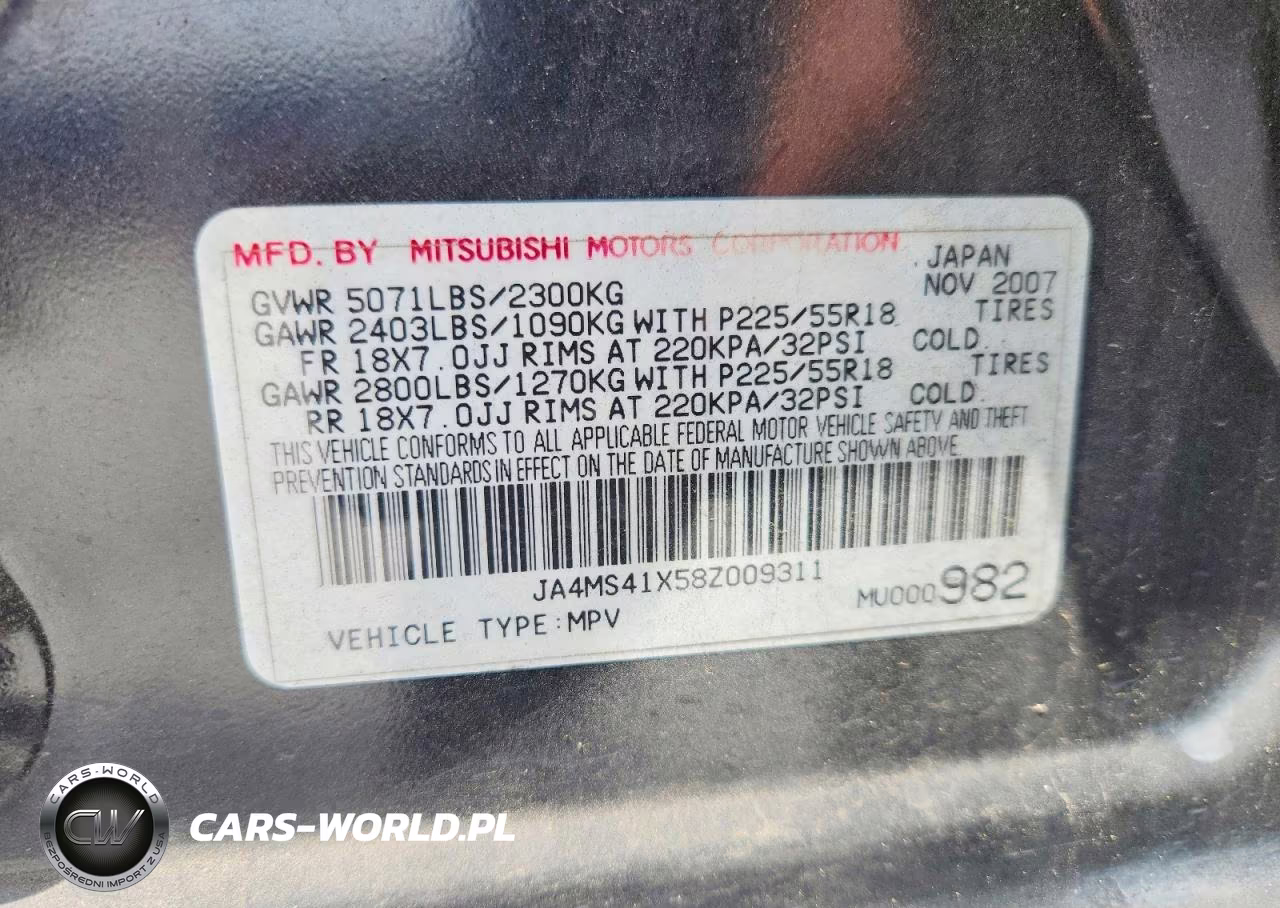 2008 Mitsubishi Outlander Xls VIN:JA4MS41X58Z009311 - 13