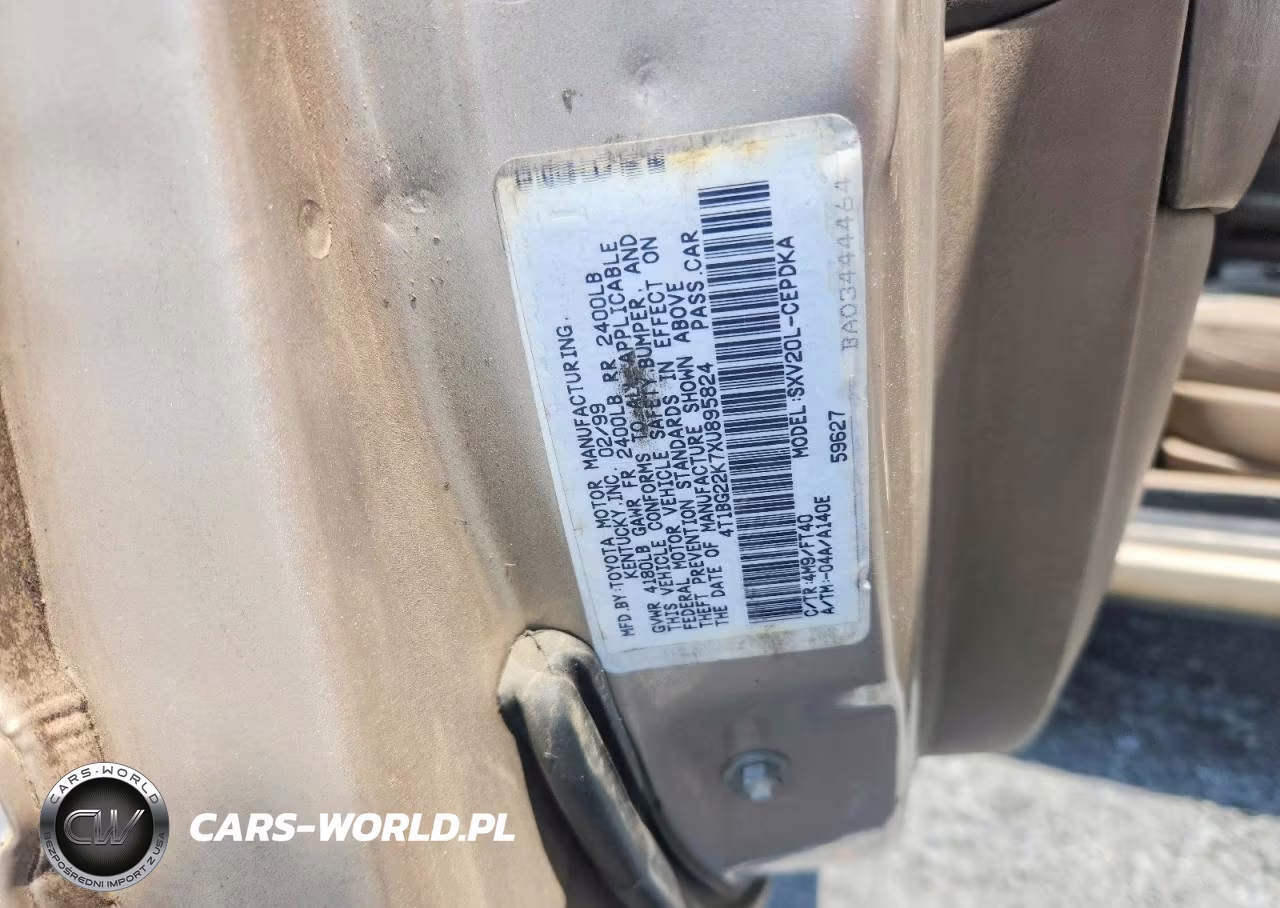 1999 Toyota Camry VIN:4T1BG22K7XU895824 - 12