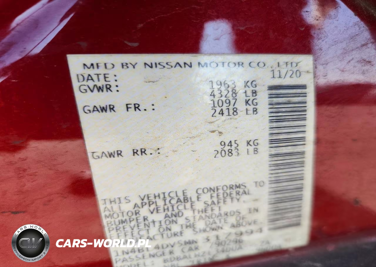 2021 Nissan Altima Sv VIN:1N4BL4DV5MN317994 - 12
