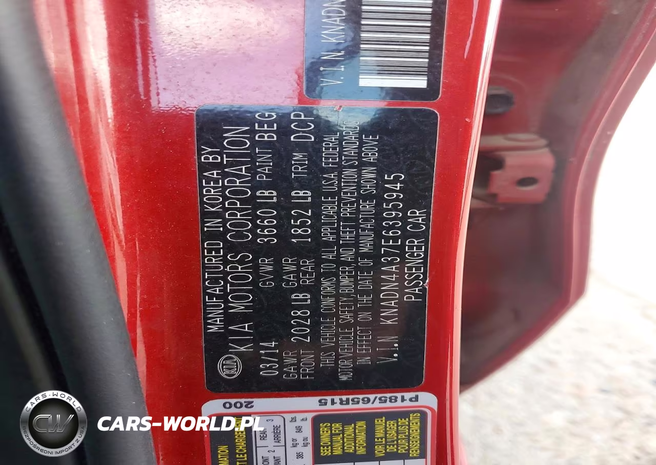 2014 Kia Rio Ex VIN:KNADN4A37E6395945 - 12