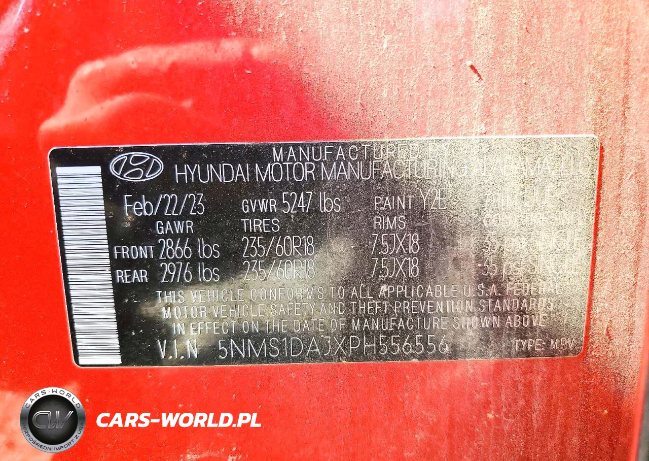 2023 Hyundai Santa Fe Se VIN:5NMS1DAJXPH556556 - 12
