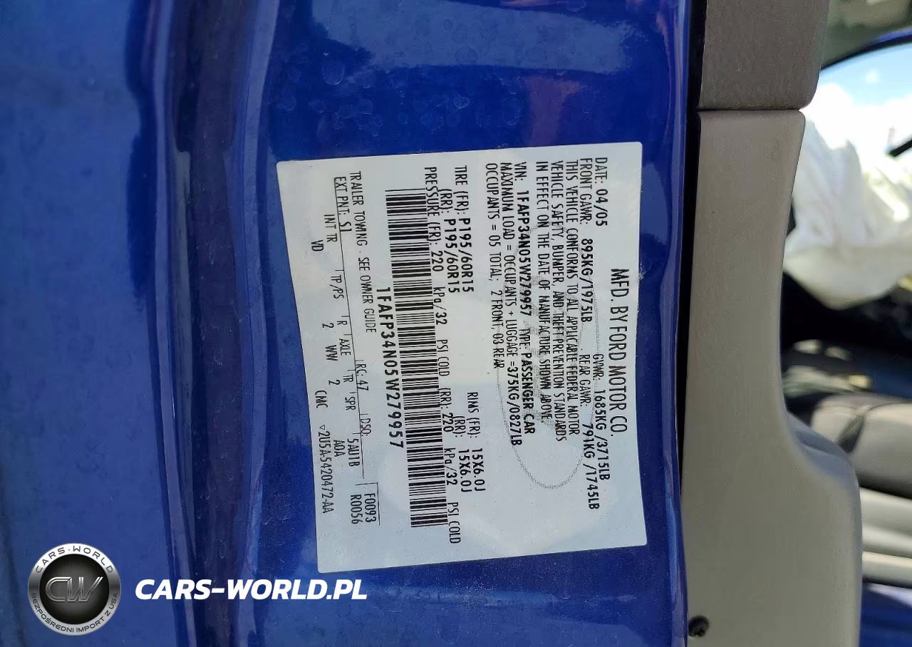 2005 Ford Focus Zx4 VIN:1FAFP34N05W279957 - 12