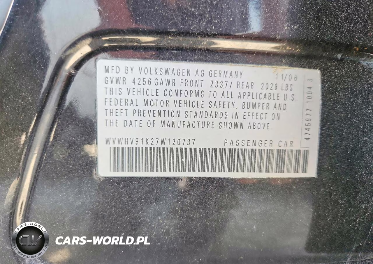 2007 Volkswagen New Gti VIN:WVWHV91K27W120737 - 12
